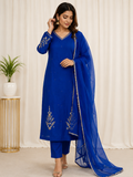 Luxury Royal Blue hand work Three-Piece Set✨💙